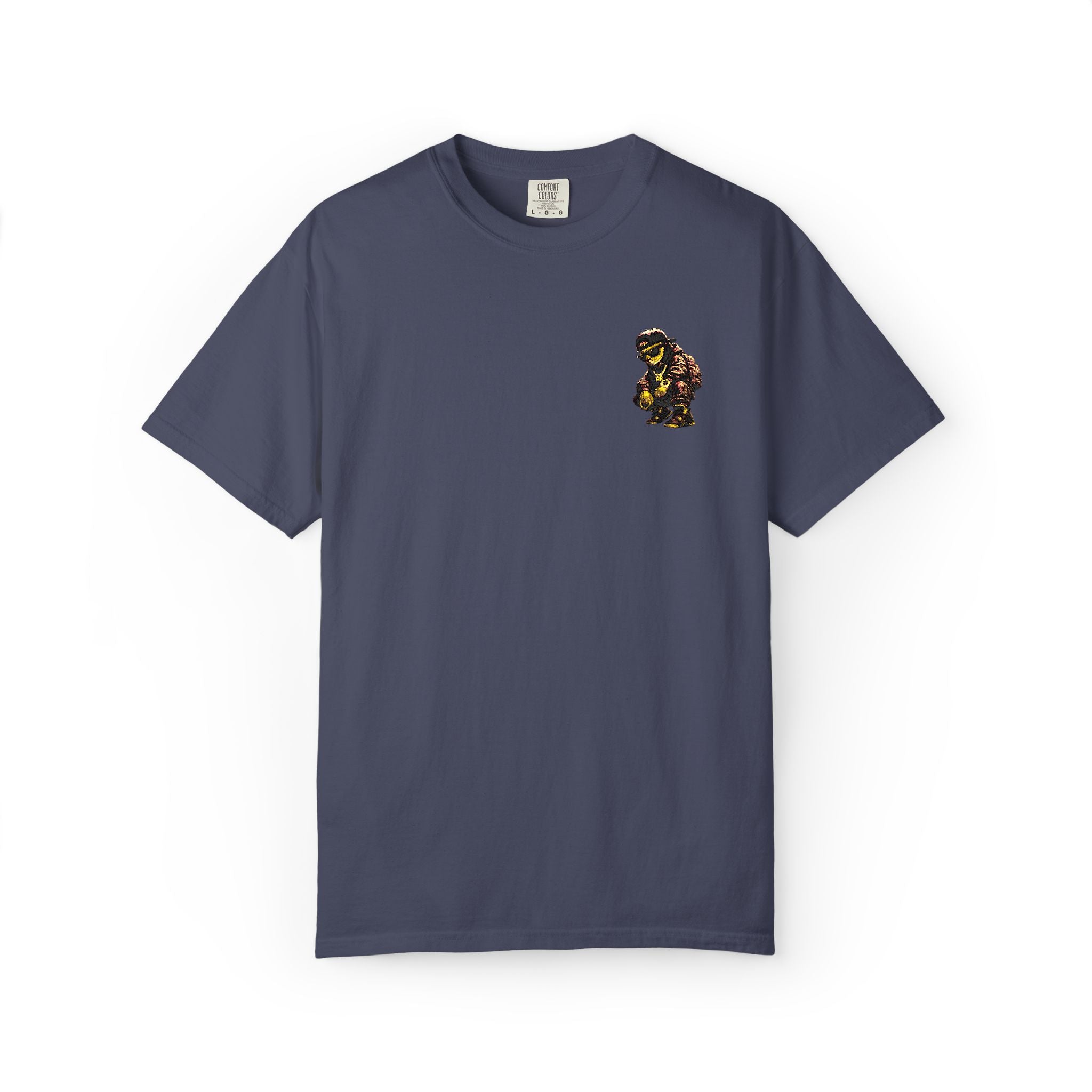 Pixel Art Knight T-Shirt | Retro RPG Chest Crest, Small Left Chest Print