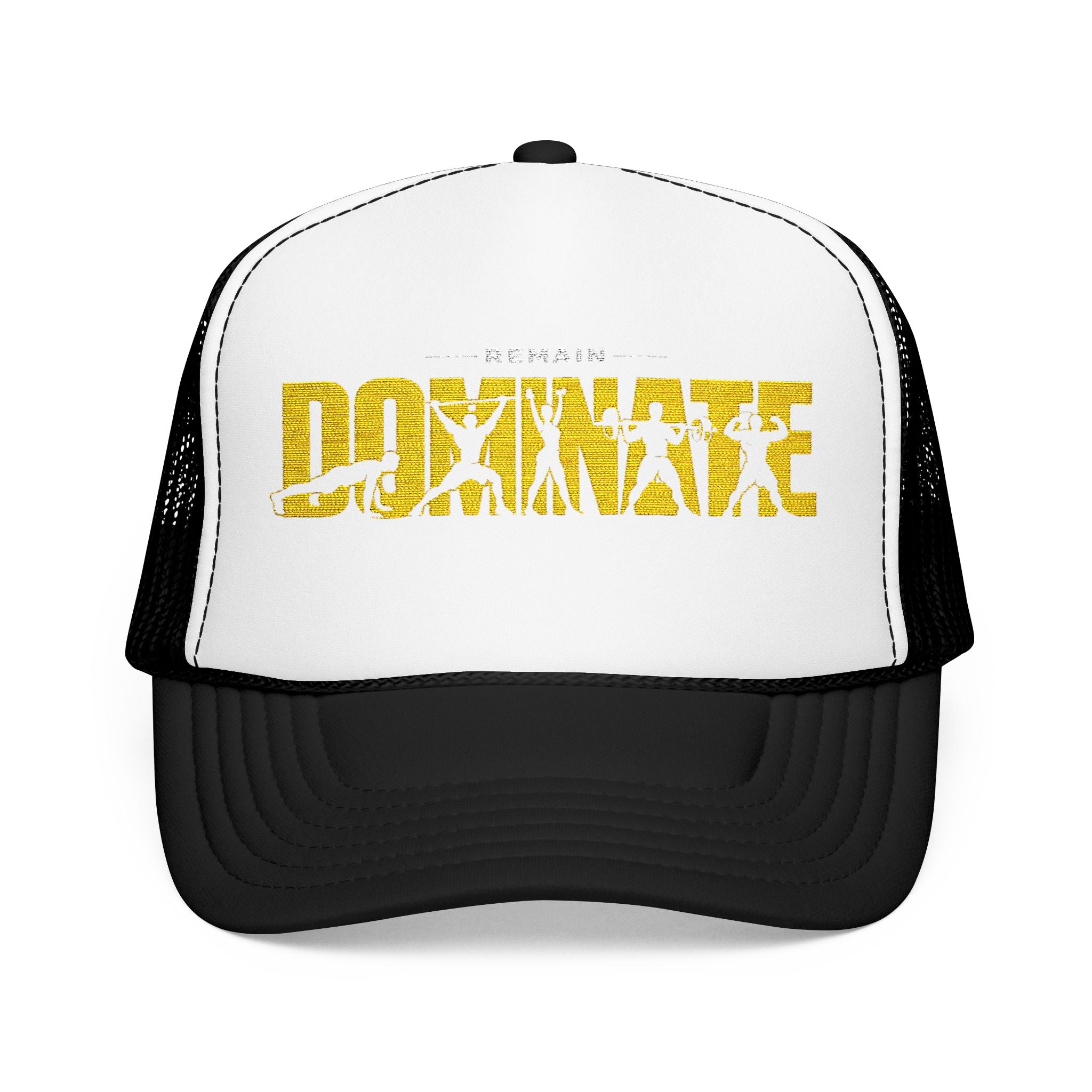 Remain Dominant Trucker Hat | Embroidered Foam Mesh
