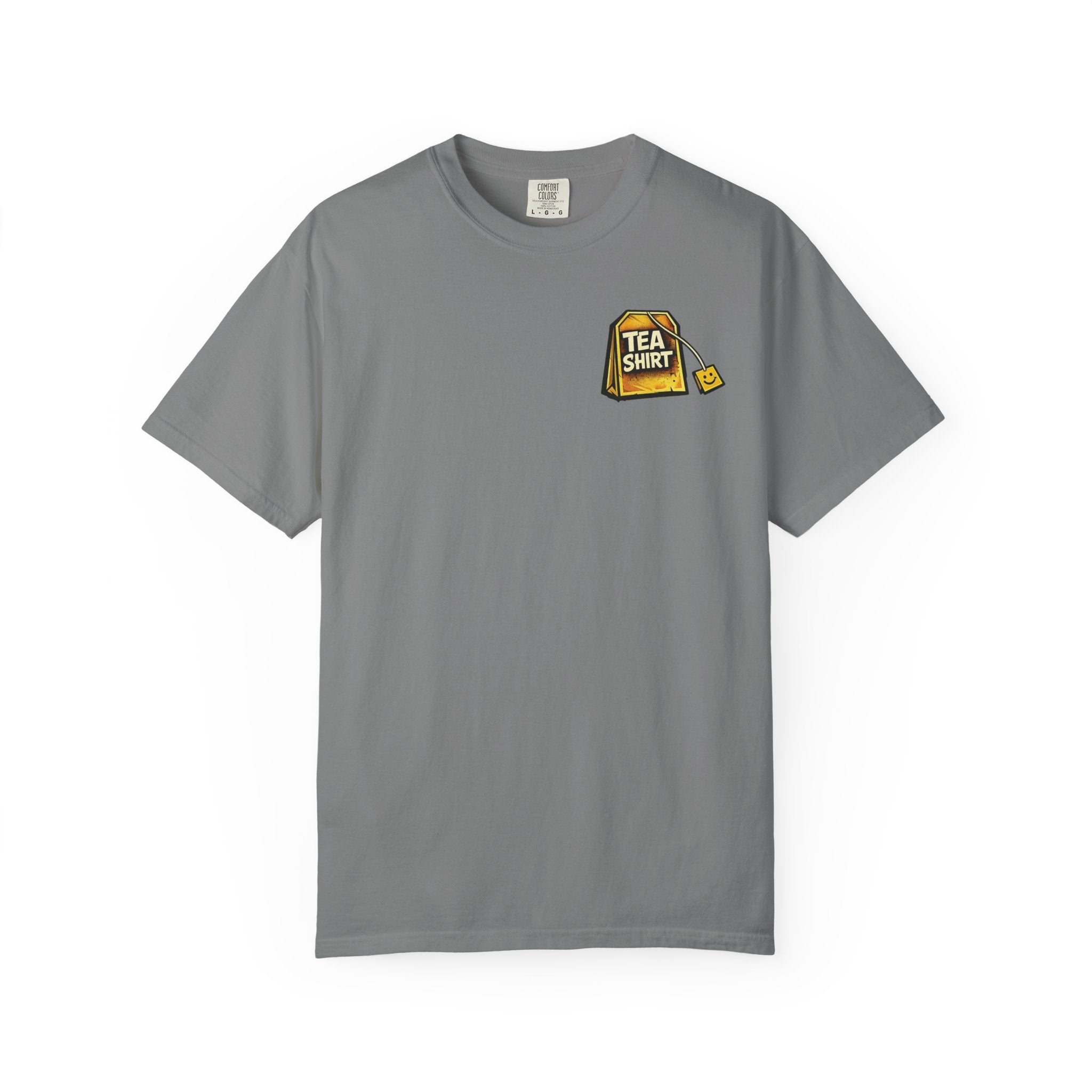 Tea Bag Patch T-Shirt | Small Chest Graphic, Novelty Tea Shirt