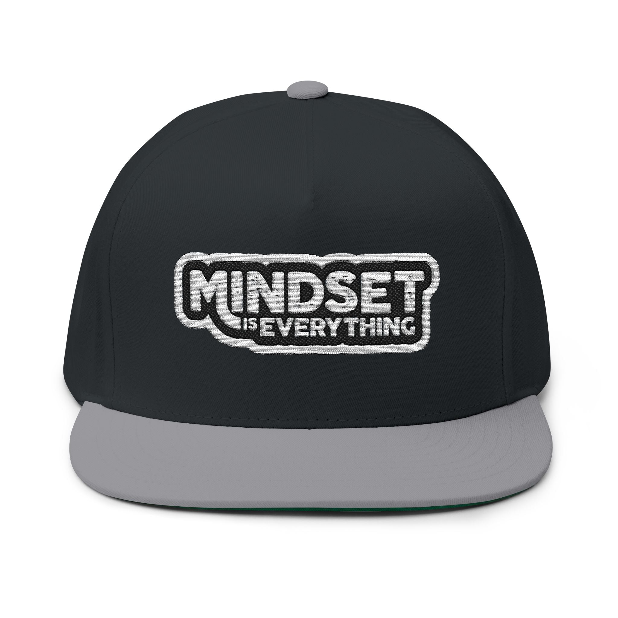 Mindset Over Everything Flat Bill Cap | Embroidered Patch Snapback