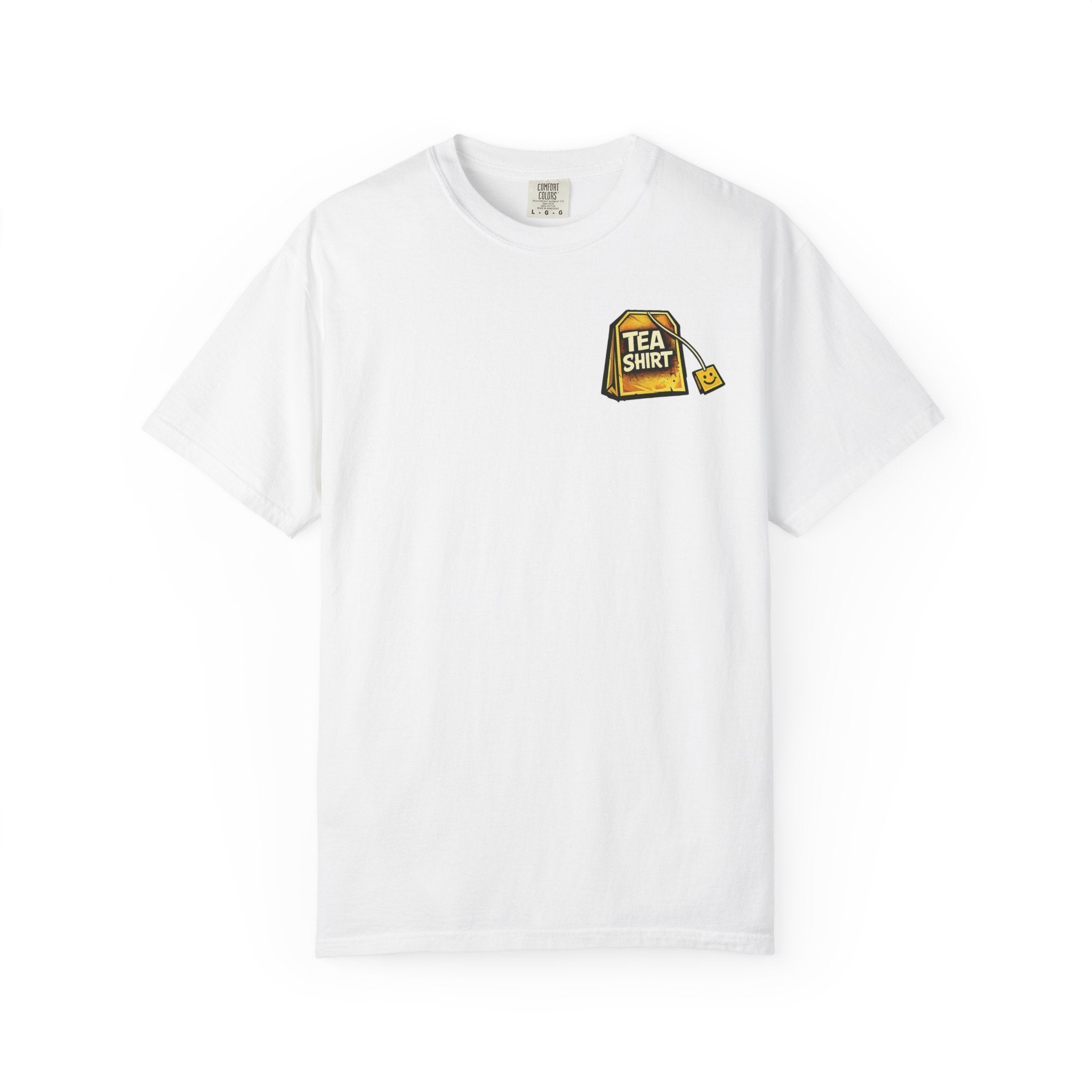 Tea Bag Patch T-Shirt | Small Chest Graphic, Novelty Tea Shirt