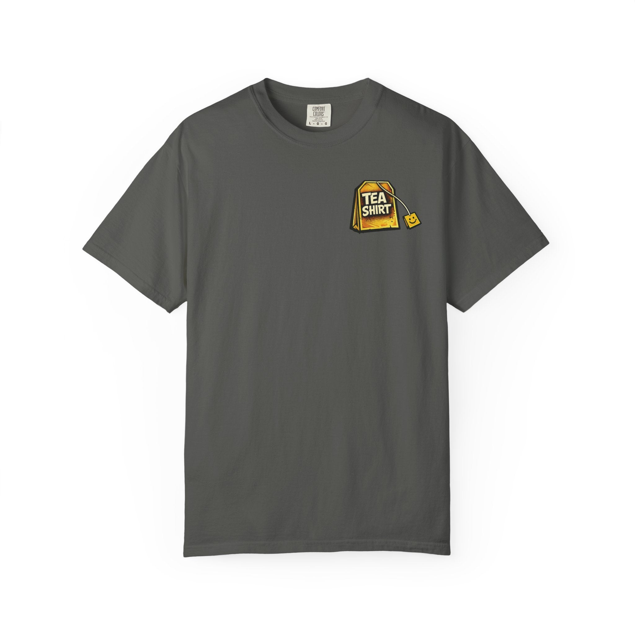 Tea Bag Patch T-Shirt | Small Chest Graphic, Novelty Tea Shirt
