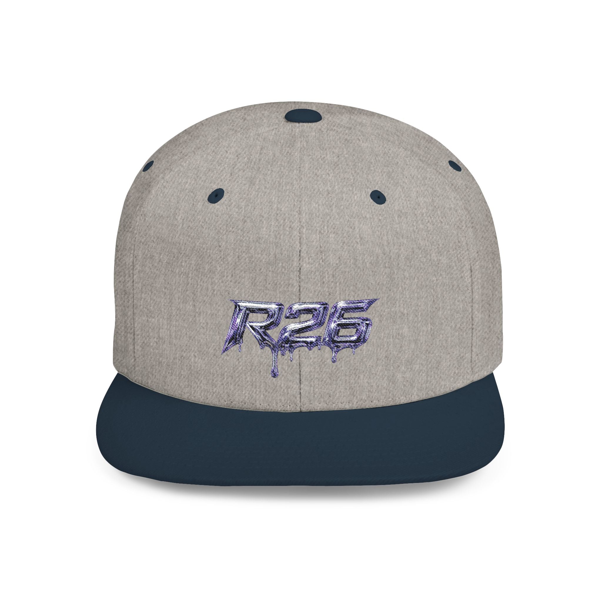 R26 Premium Flat Bill Snapback Cap - Adjustable Unisex Hat