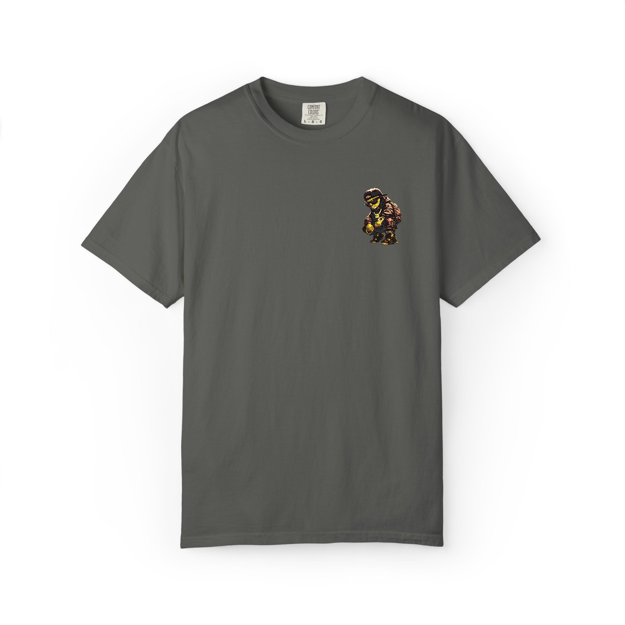 Pixel Art Knight T-Shirt | Retro RPG Chest Crest, Small Left Chest Print