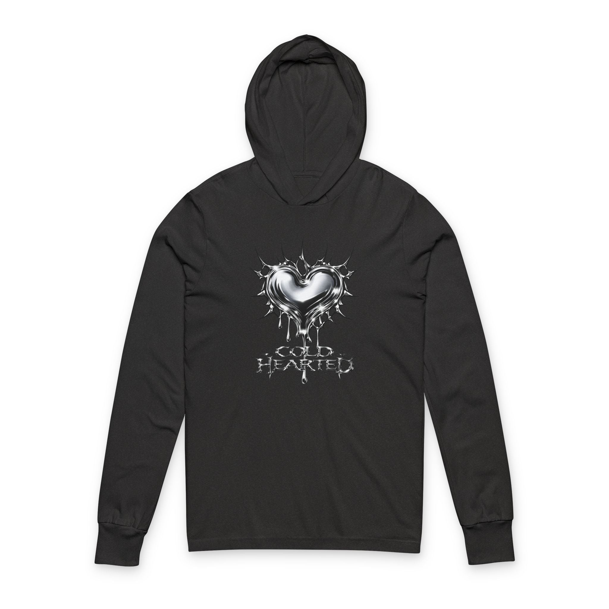 Black hoodie with red 'Holy Spirit' text on a white background