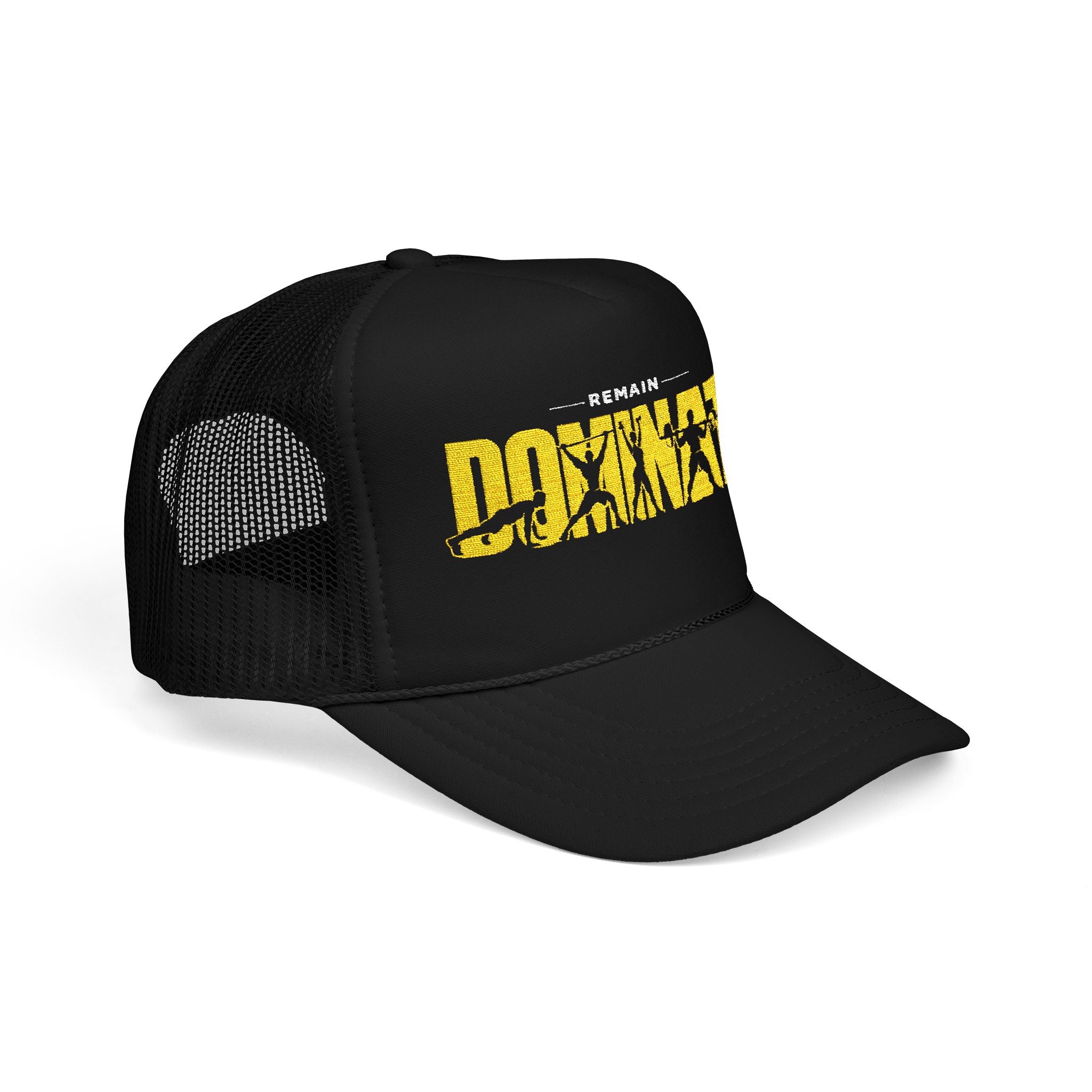 Remain Dominant Trucker Hat | Embroidered Foam Mesh