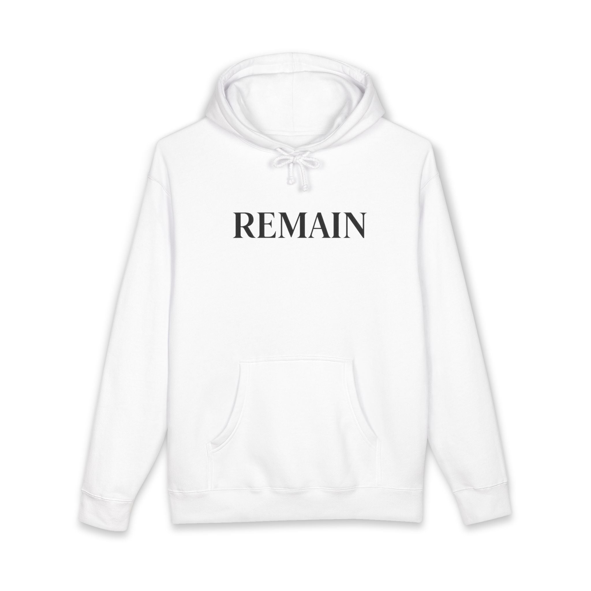 REMAIN Hoodie | Minimal Text Graphic Pullover