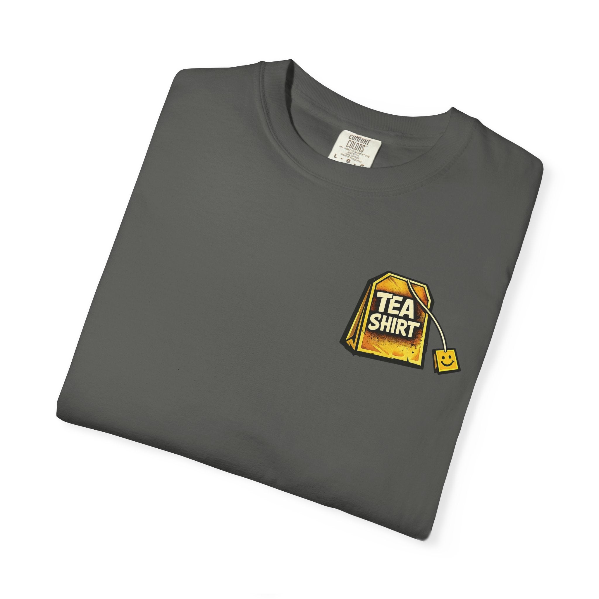 Tea Bag Patch T-Shirt | Small Chest Graphic, Novelty Tea Shirt