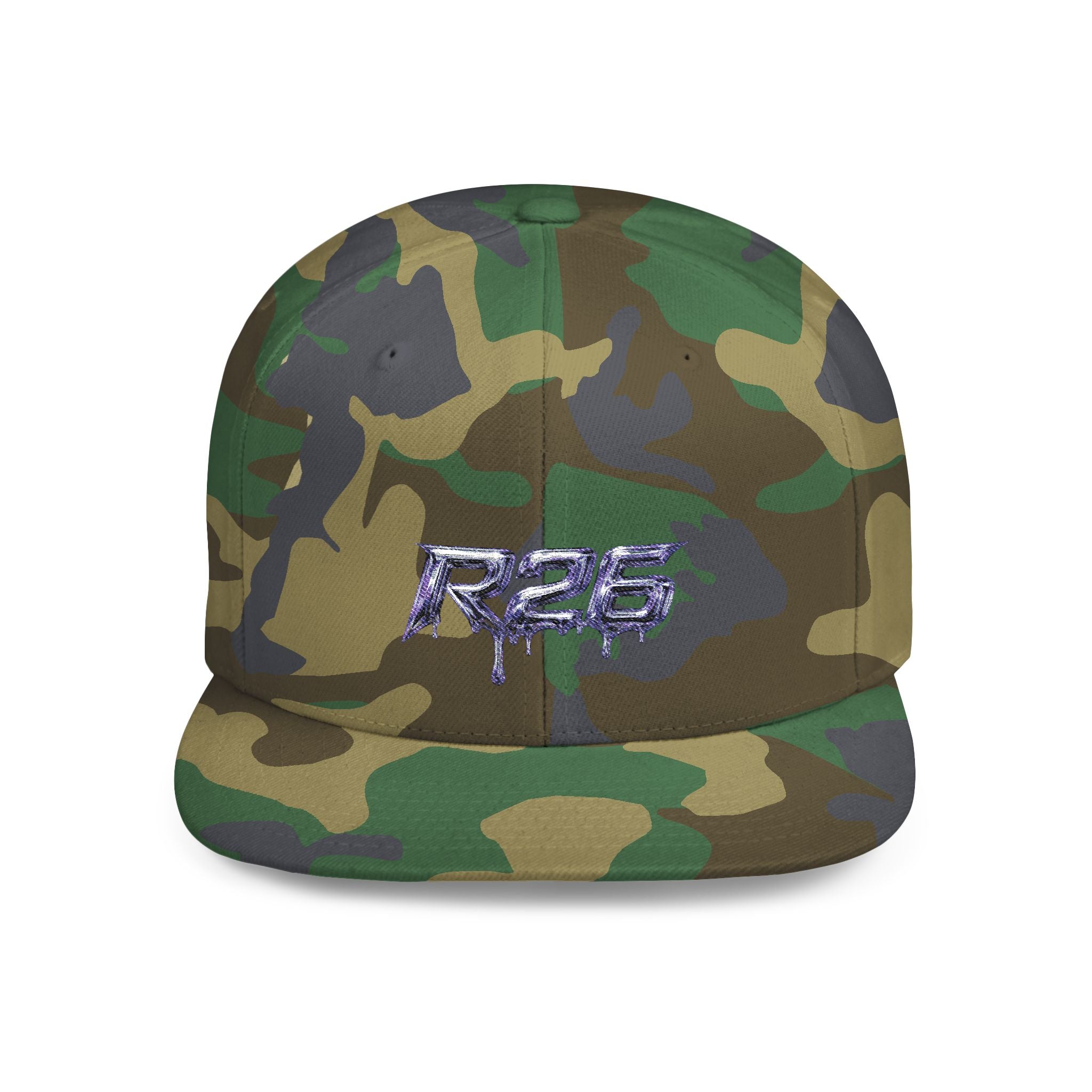 R26 Premium Flat Bill Snapback Cap - Adjustable Unisex Hat