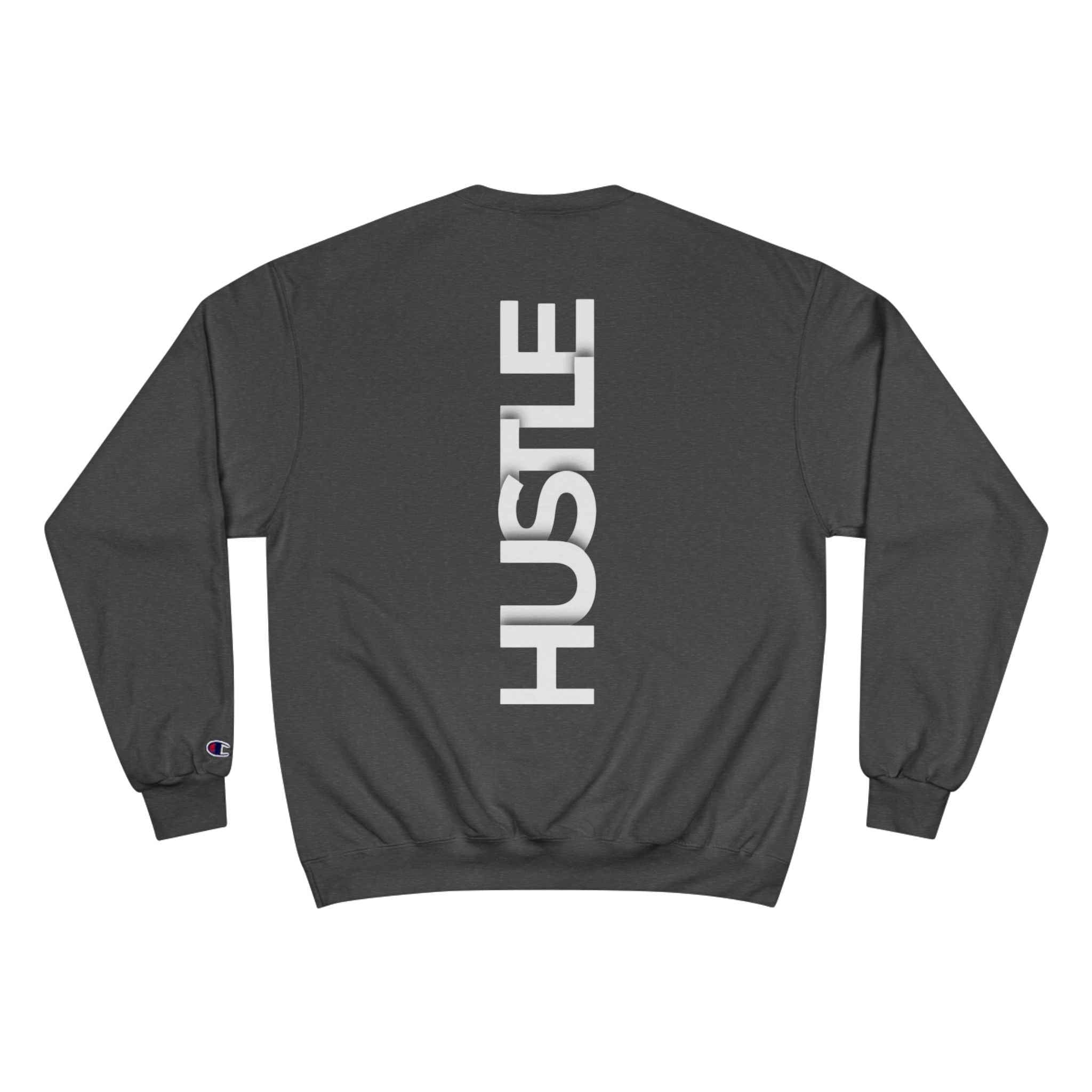HUSTLE vertical back print Sweatshirt | Motivational streetwear, Grey