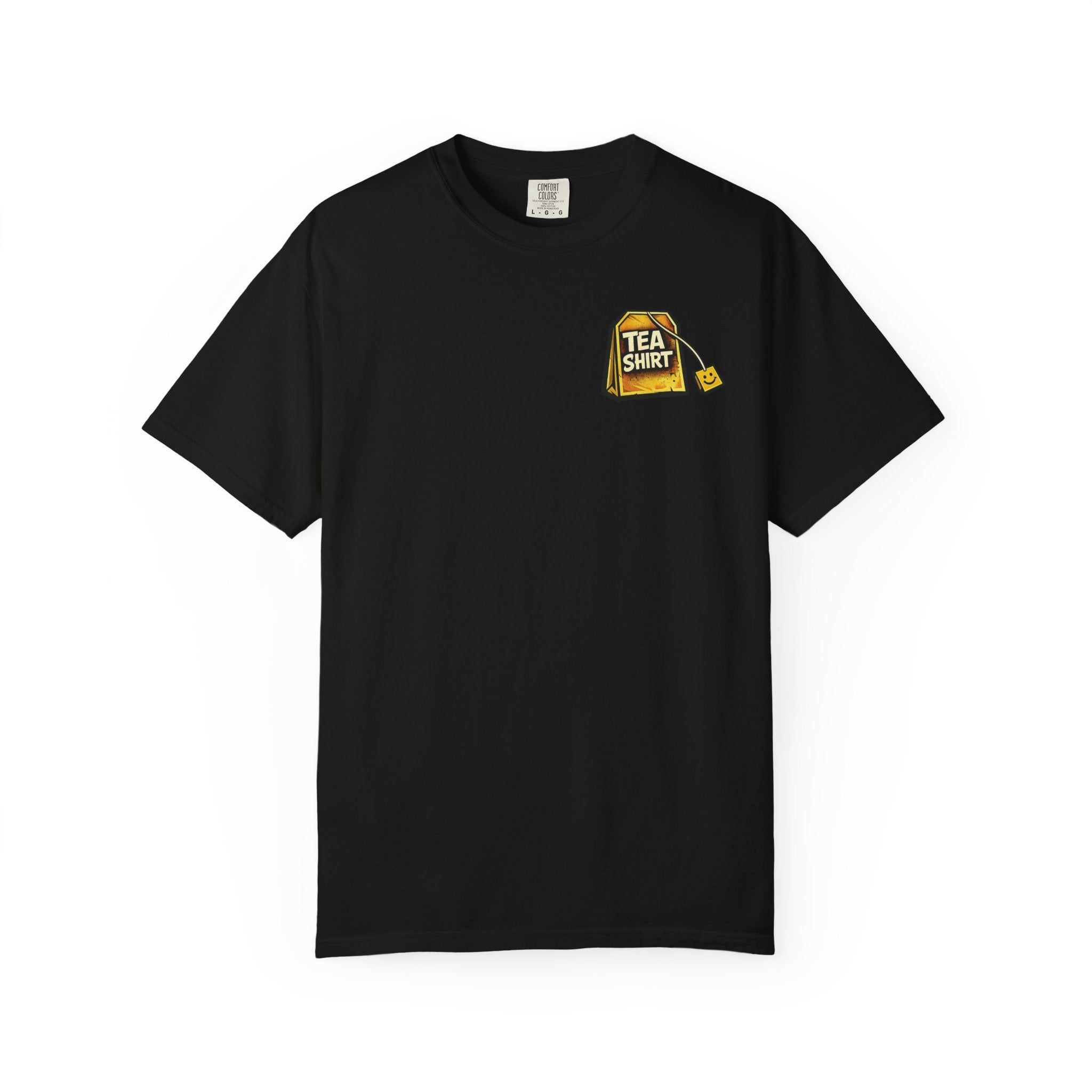 Tea Bag Patch T-Shirt | Small Chest Graphic, Novelty Tea Shirt