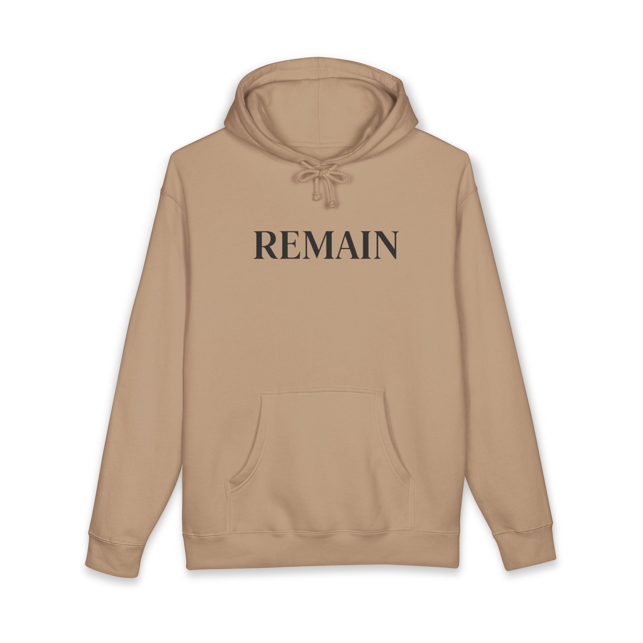 REMAIN Hoodie | Minimal Text Graphic Pullover