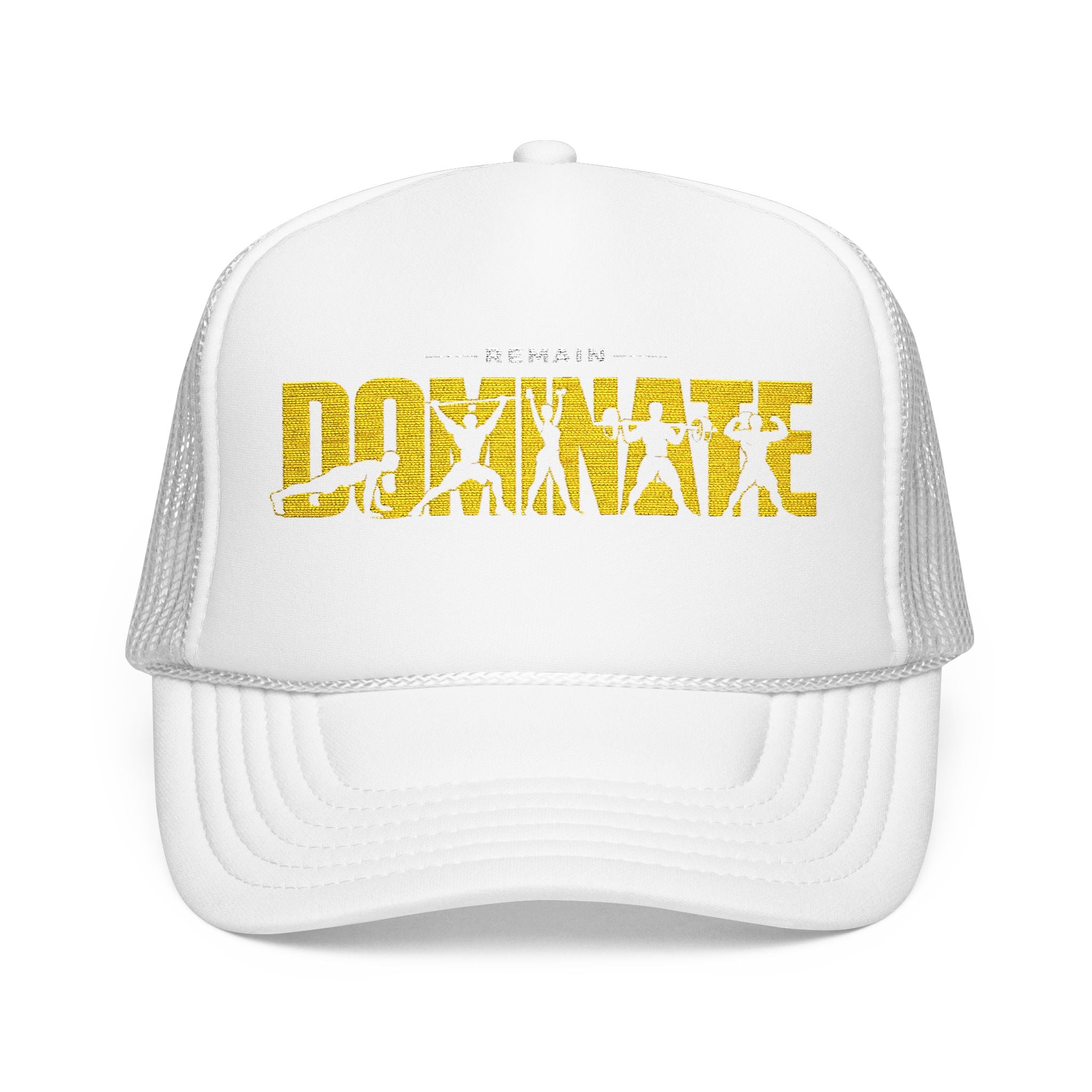 Remain Dominant Trucker Hat | Embroidered Foam Mesh