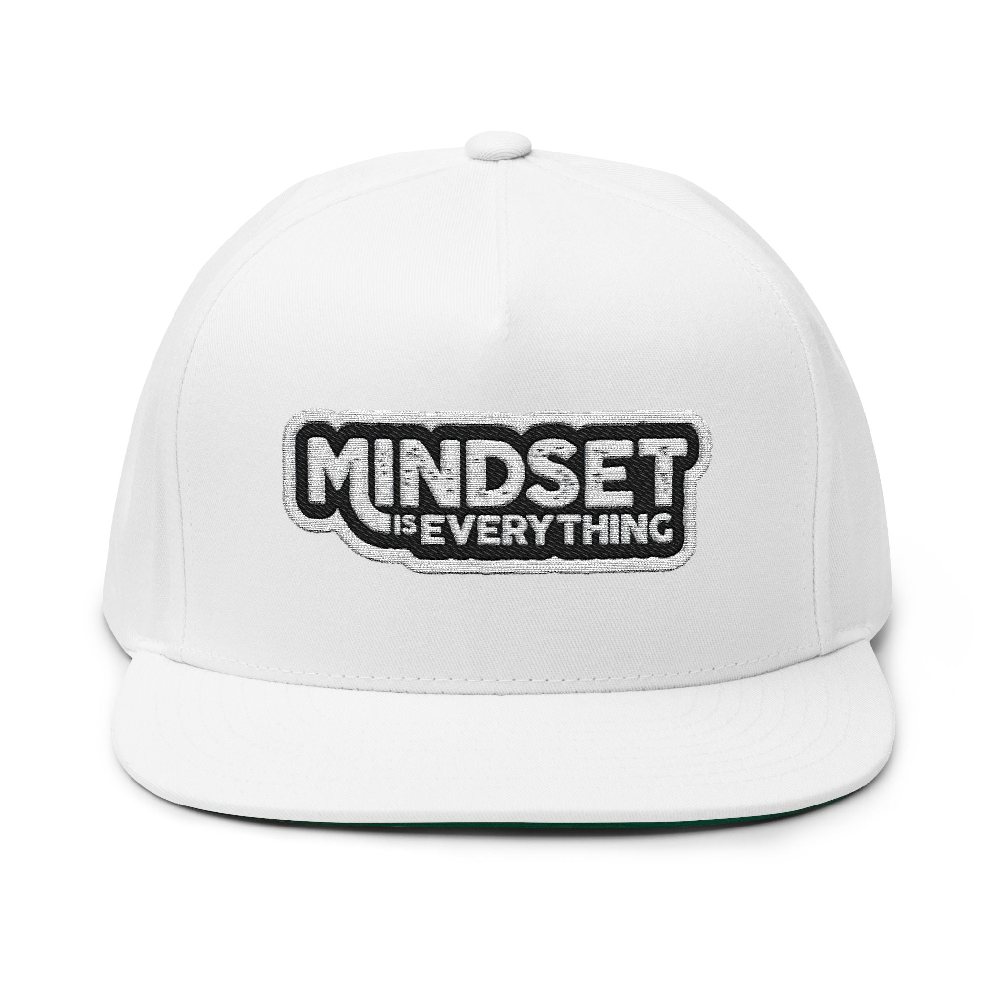 Mindset Over Everything Flat Bill Cap | Embroidered Patch Snapback