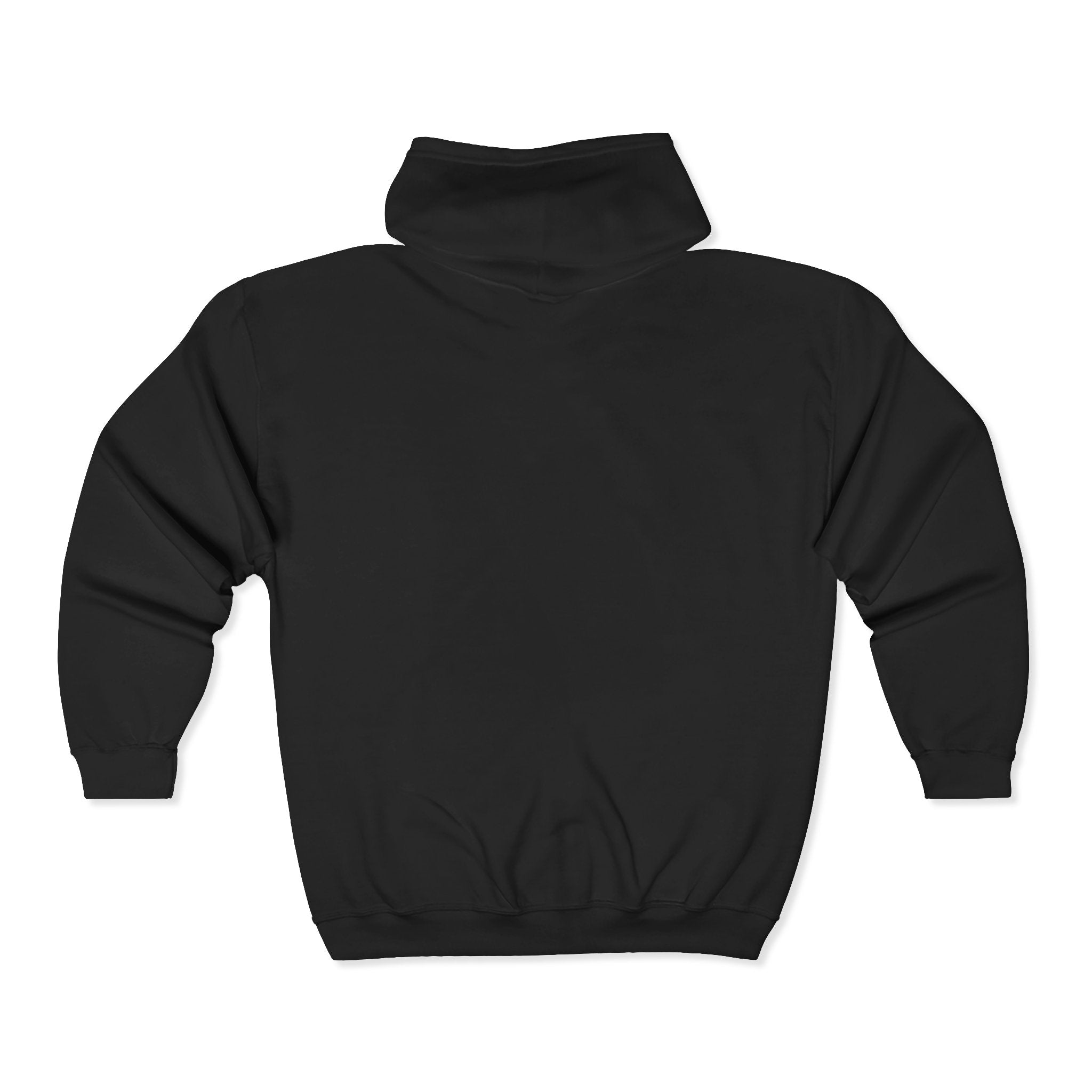 Dominate Typography Zip Hoodie | Black Full-Zip Sweatshirt - REMAIN26