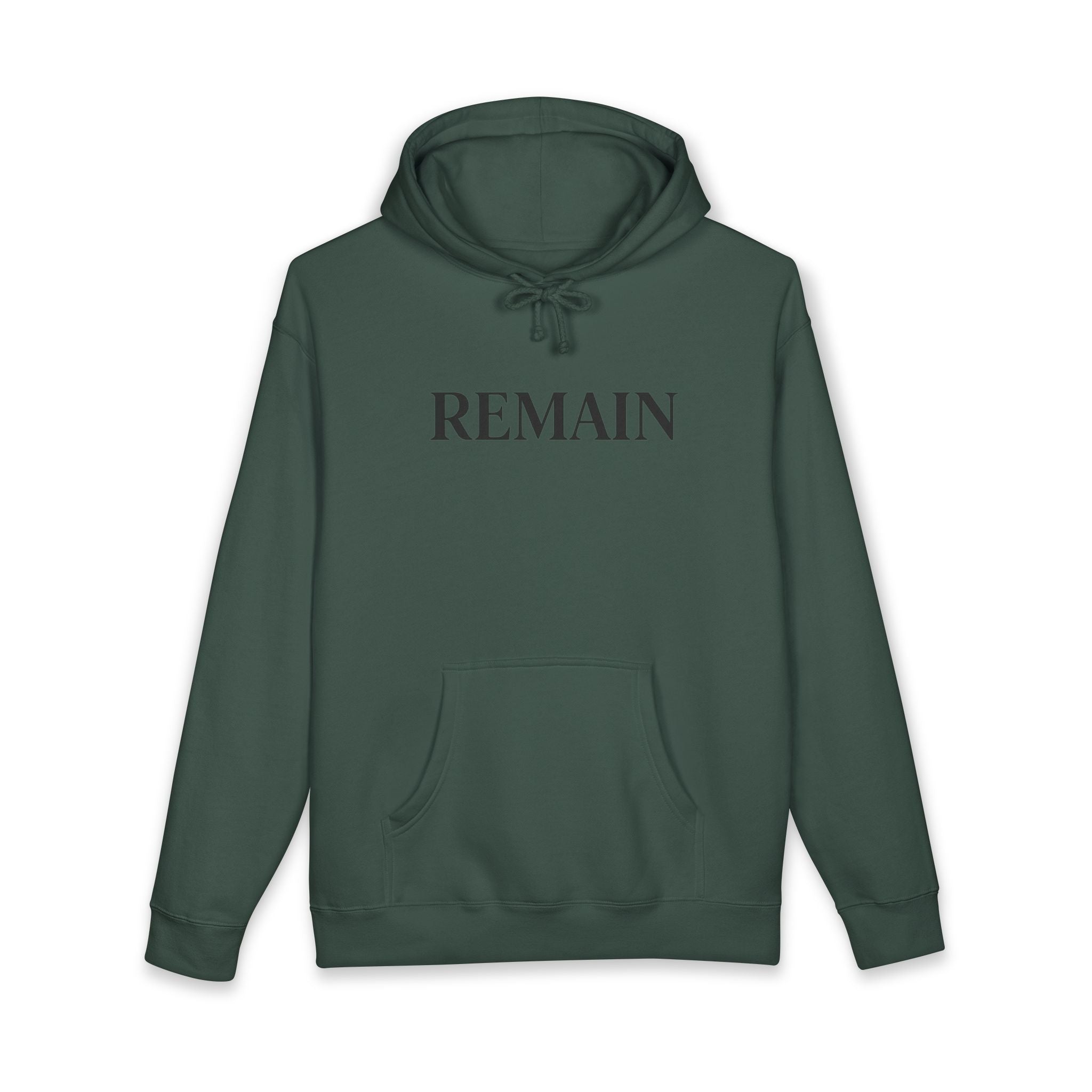 REMAIN Hoodie | Minimal Text Graphic Pullover