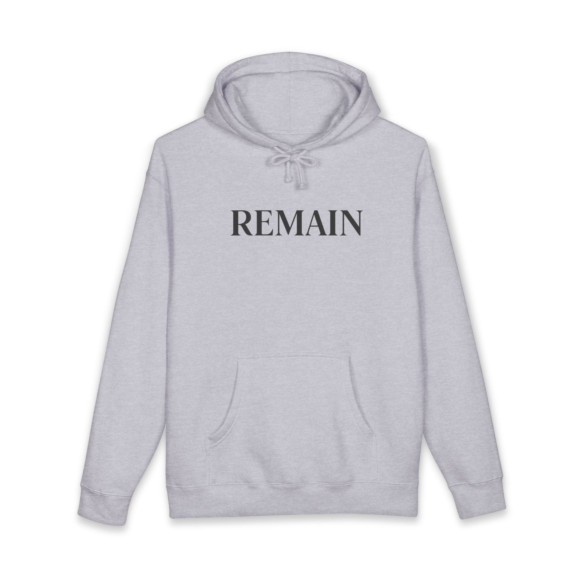 REMAIN Hoodie | Minimal Text Graphic Pullover