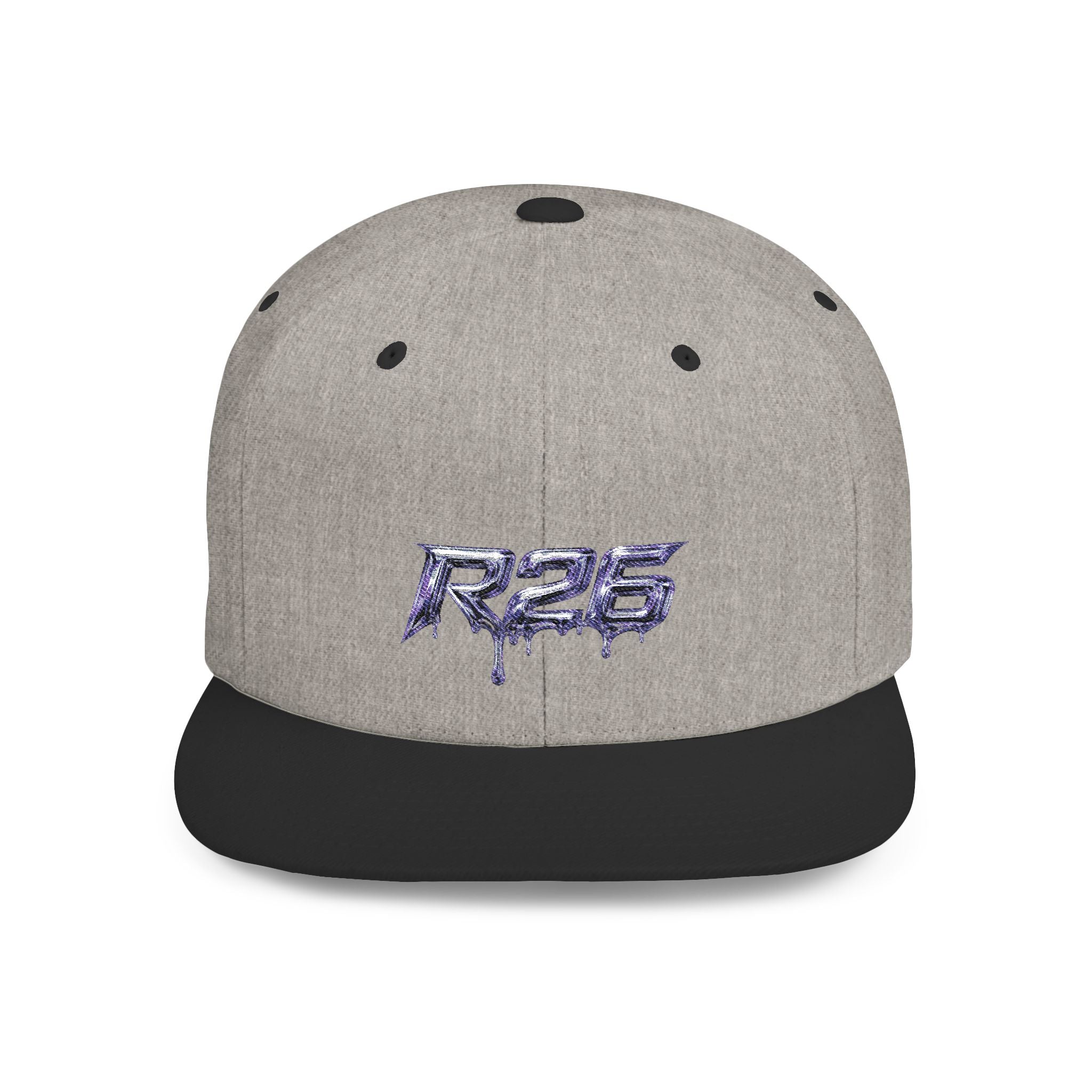 R26 Premium Flat Bill Snapback Cap - Adjustable Unisex Hat