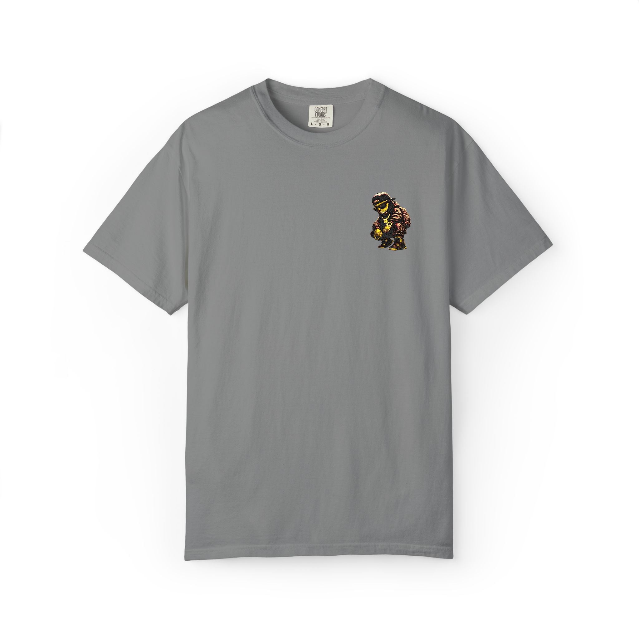 Pixel Art Knight T-Shirt | Retro RPG Chest Crest, Small Left Chest Print