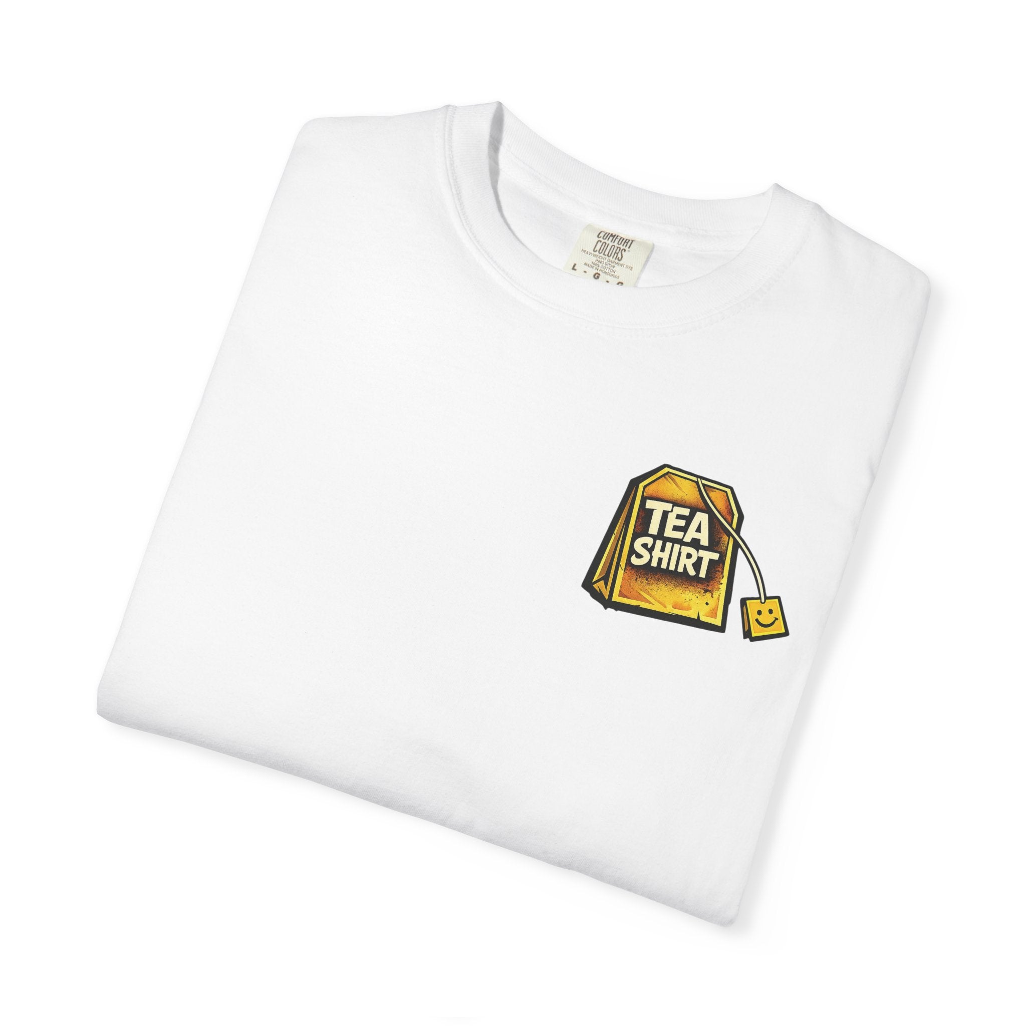 Tea Bag Patch T-Shirt | Small Chest Graphic, Novelty Tea Shirt