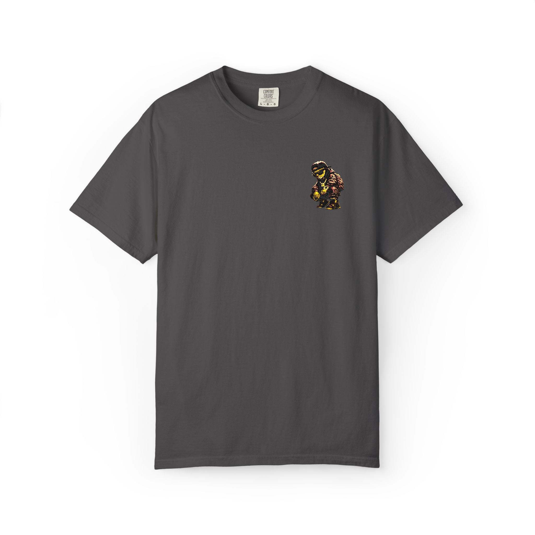 Pixel Art Knight T-Shirt | Retro RPG Chest Crest, Small Left Chest Print