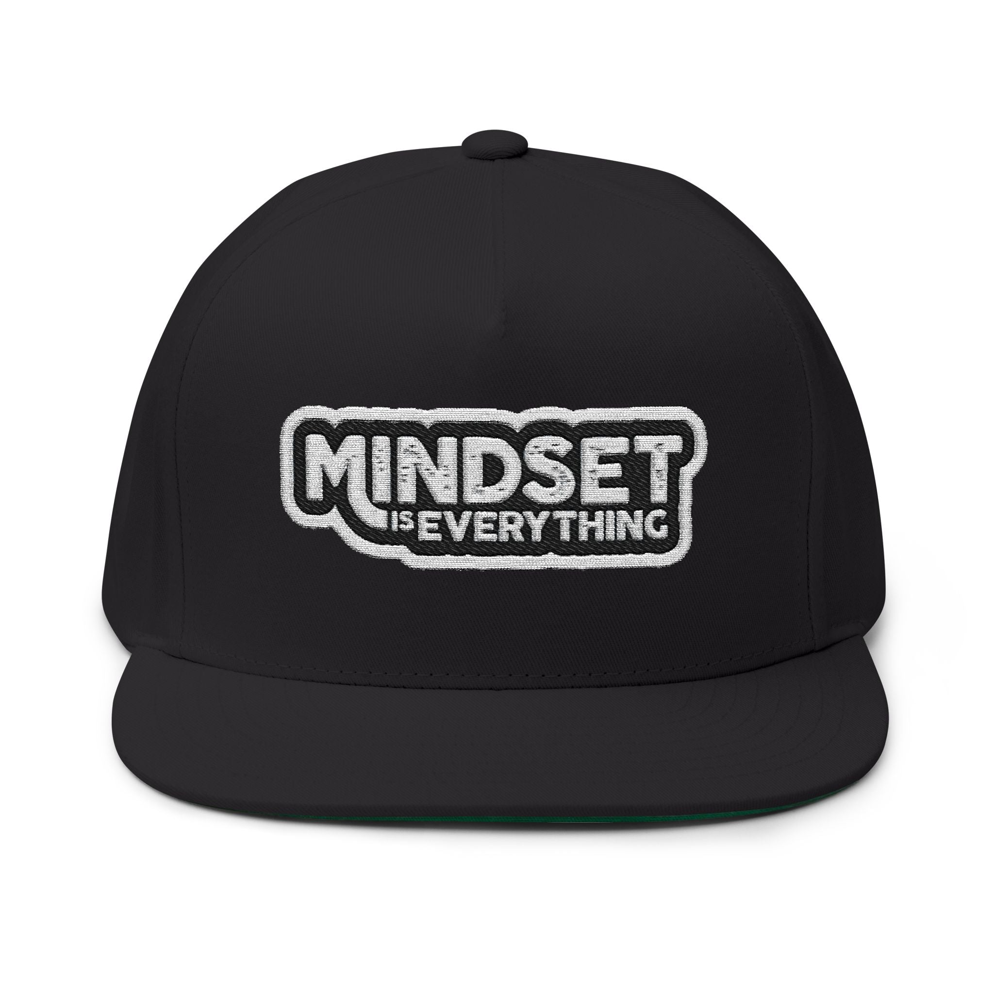Mindset Over Everything Flat Bill Cap | Embroidered Patch Snapback