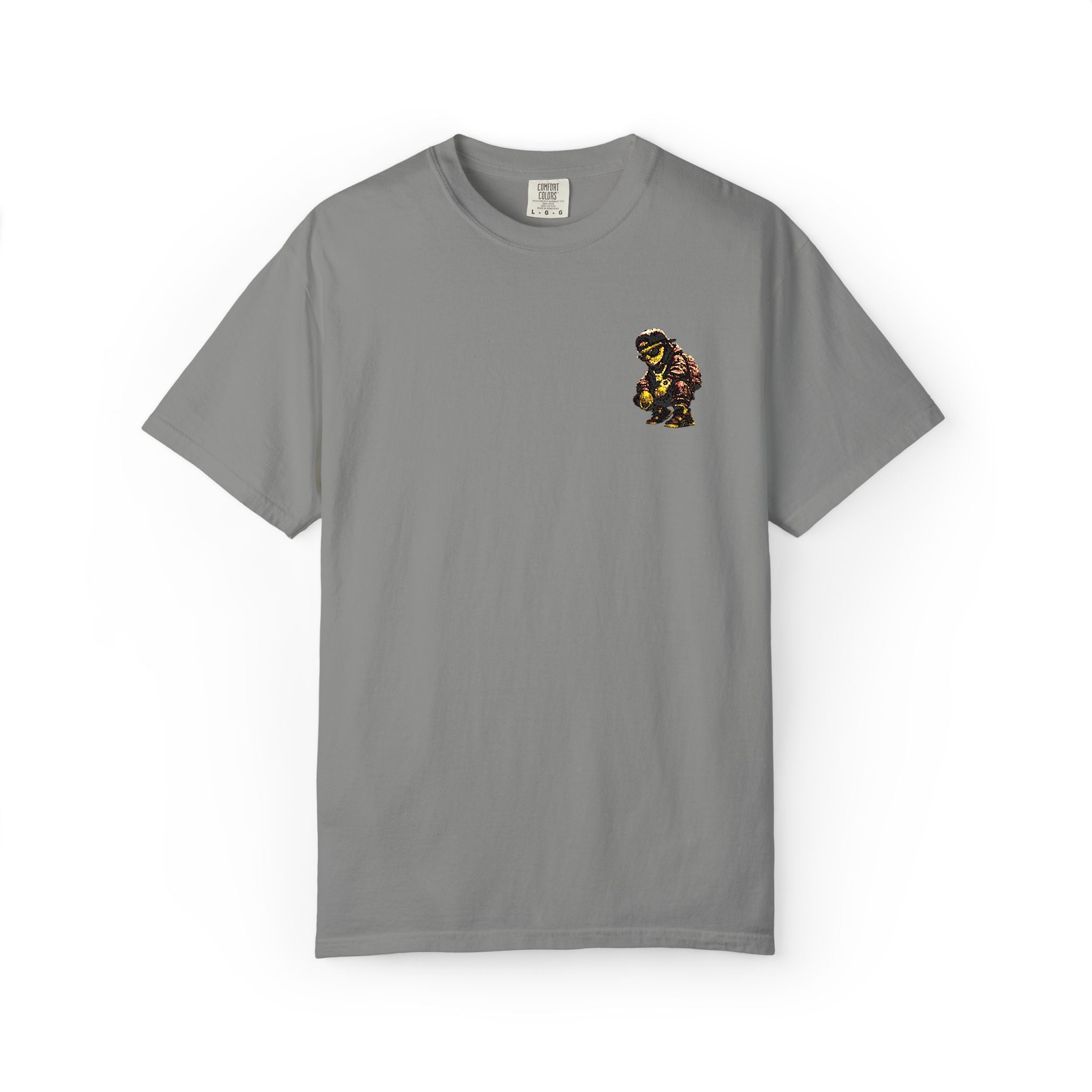 Pixel Art Knight T-Shirt | Retro RPG Chest Crest, Small Left Chest Print
