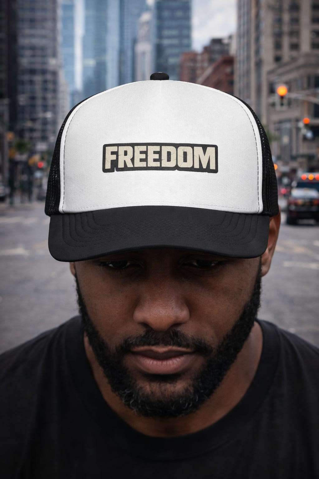 Freedom Patch Trucker | Vintage Block Letter Mesh Cap