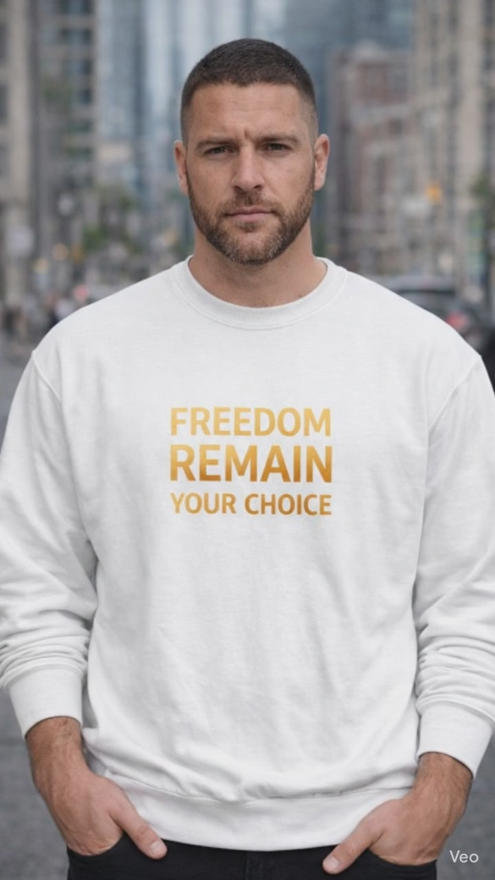 Freedom Remain Your Choice Sweatshirt | Hip Hop Kid Character Back Print |RemainStudio