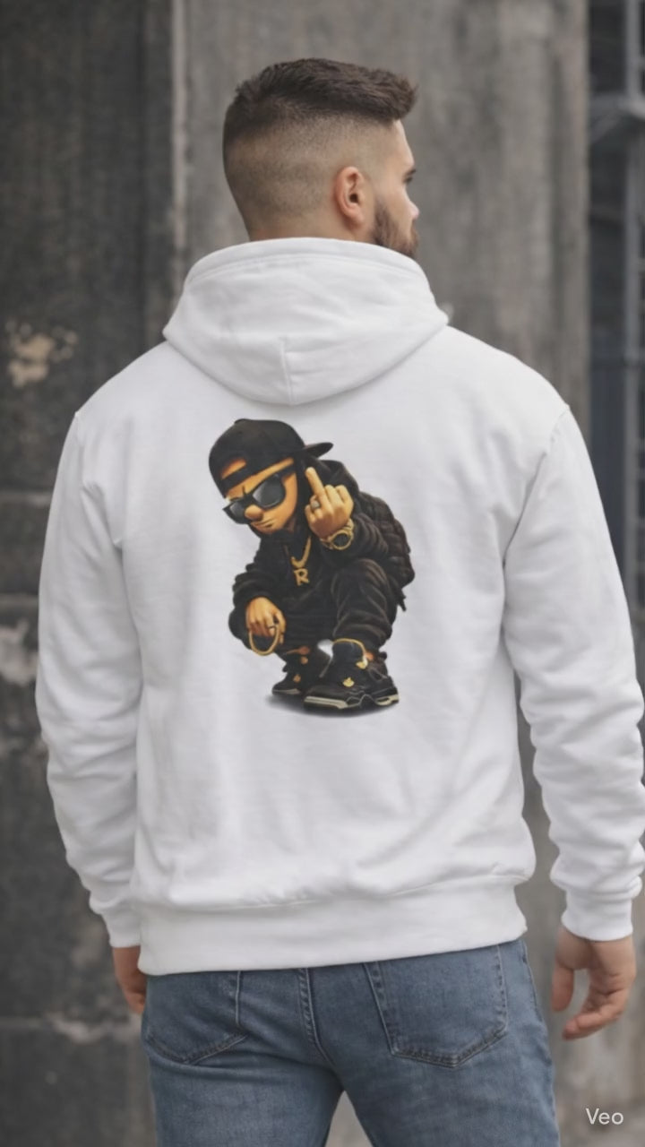 RB Skater Character Hoodie | Back Graphic Streetwear